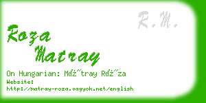 roza matray business card